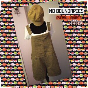 No Boundaries Olive Coverall Shorts Size XL